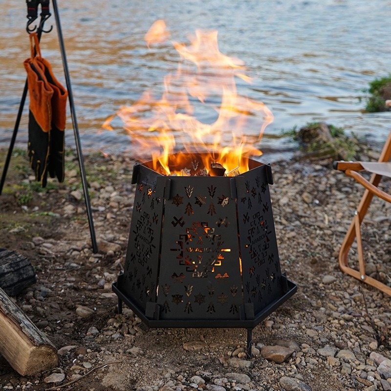 Outdoor Camping Wood Burning Stove - Estufa de leña plegable, estufa de
