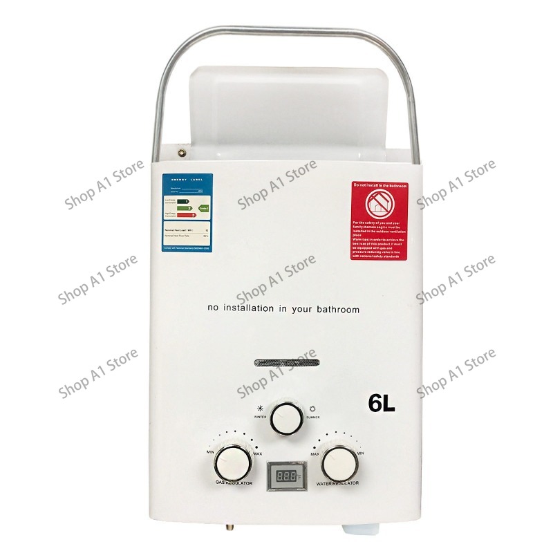 Outdoor Camping Hot Water Shower - Calentador de Agua de 6L para