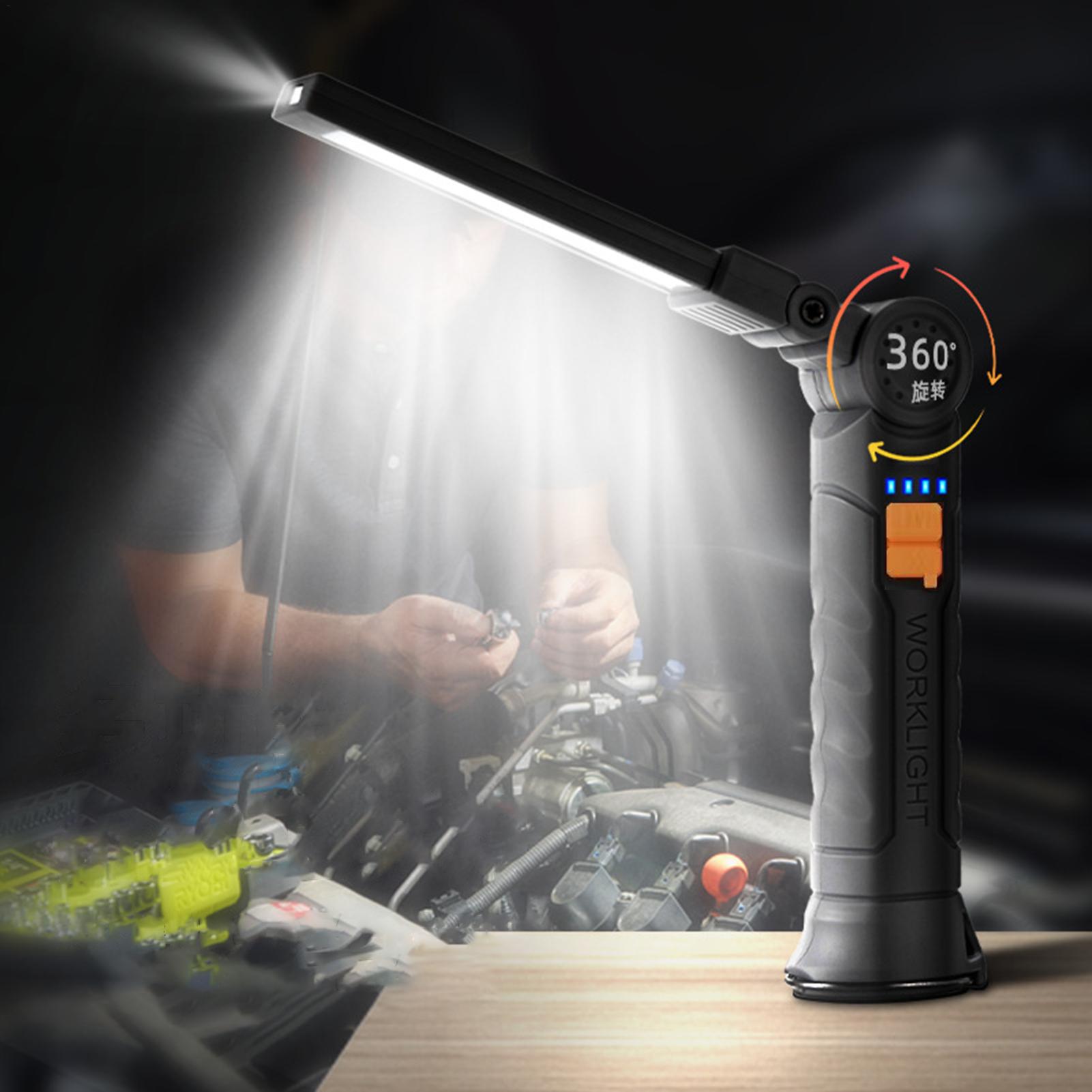 Outdoor Camping Jobs - Linterna LED Recargable con Imán y
