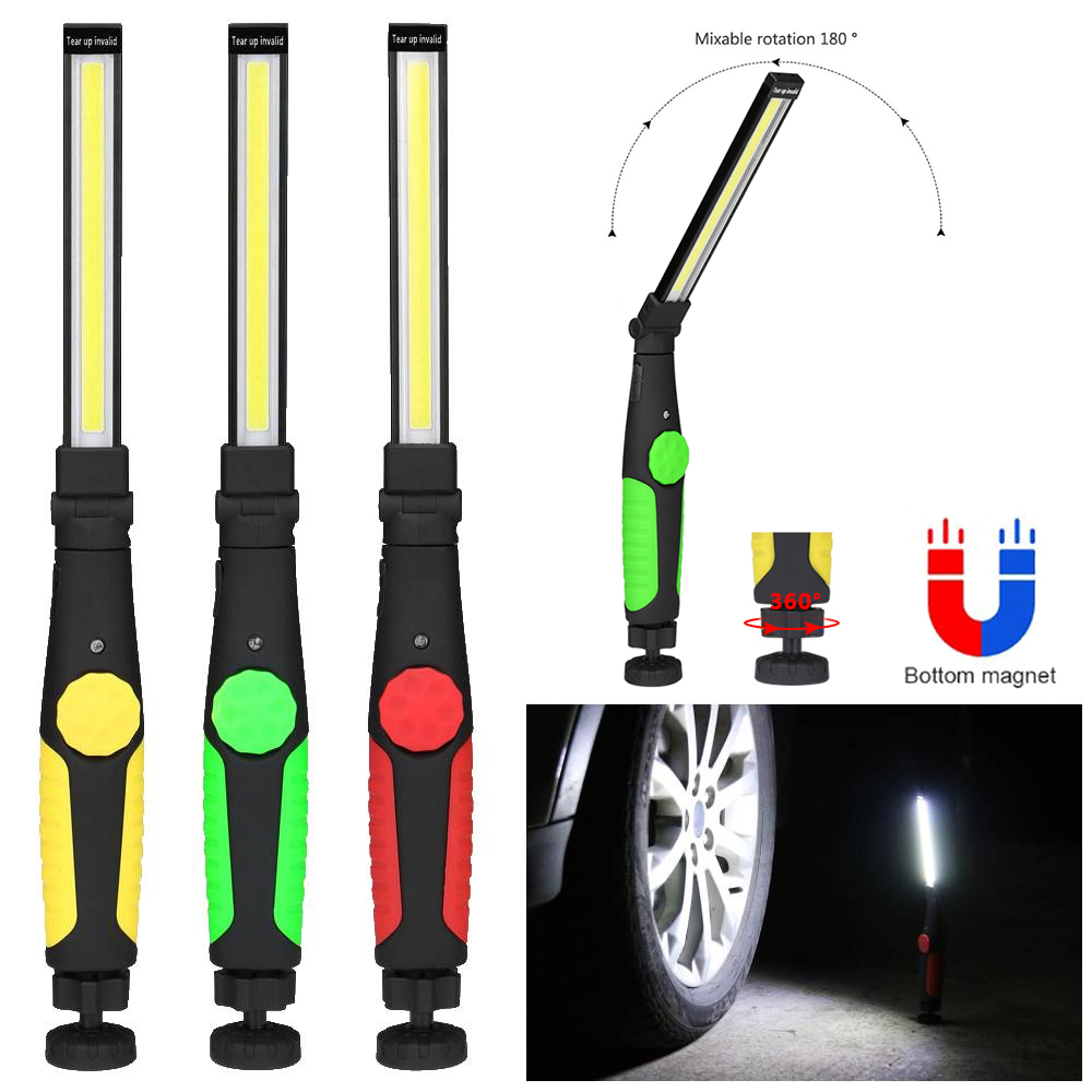 Outdoor Camping Jobs - Linterna COB plegable, luz de trabajo