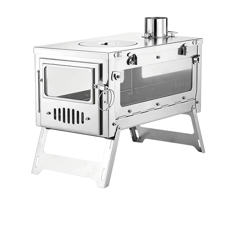 Outdoor Camping Wood Burning Stove - Estufa de Leña de Acero Inoxidable