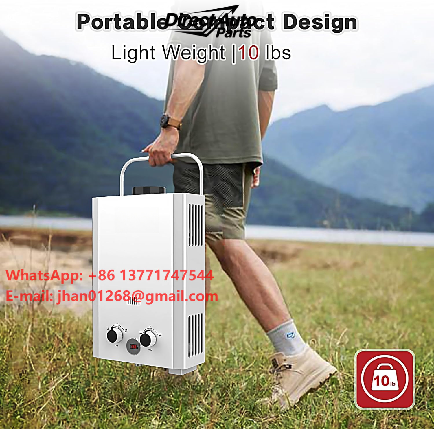 Outdoor Camping Hot Water Shower - Calentador de Agua Instantáneo a Propano