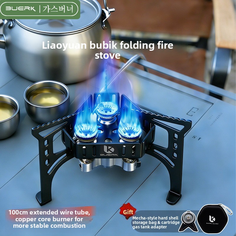 Outdoor Camping Solo - Estufa de Gas Portátil Plegable para