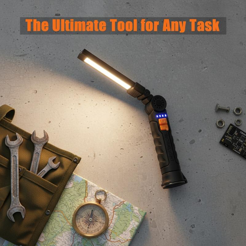 Outdoor Camping Jobs - Linterna LED recargable, luz de trabajo