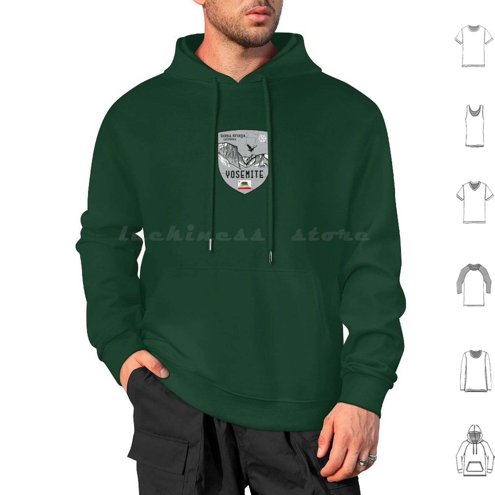 Outdoor Camping Yosemite - Yosemite California Emblem Sudadera con capucha