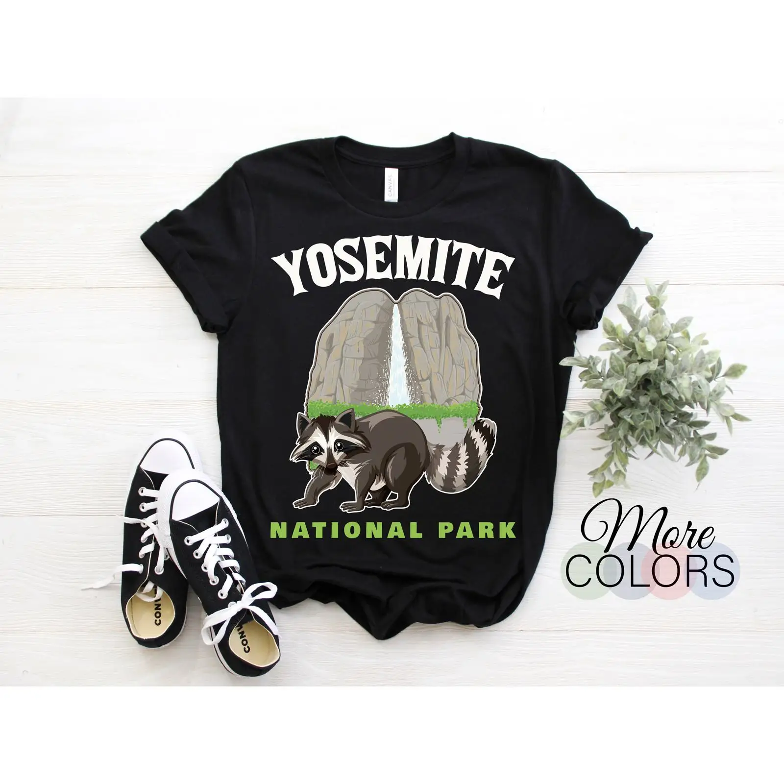 Camiseta con diseño de mapache - Outdoor Camping Yosemite reseña y precio