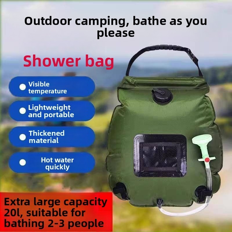 Bañera plegable portátil para  - Outdoor Camping Hot Water Shower reseña y precio