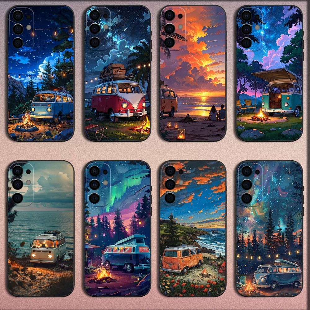 Combi Van-funda de teléfono pa - Outdoor Camping Quotes reseña y precio