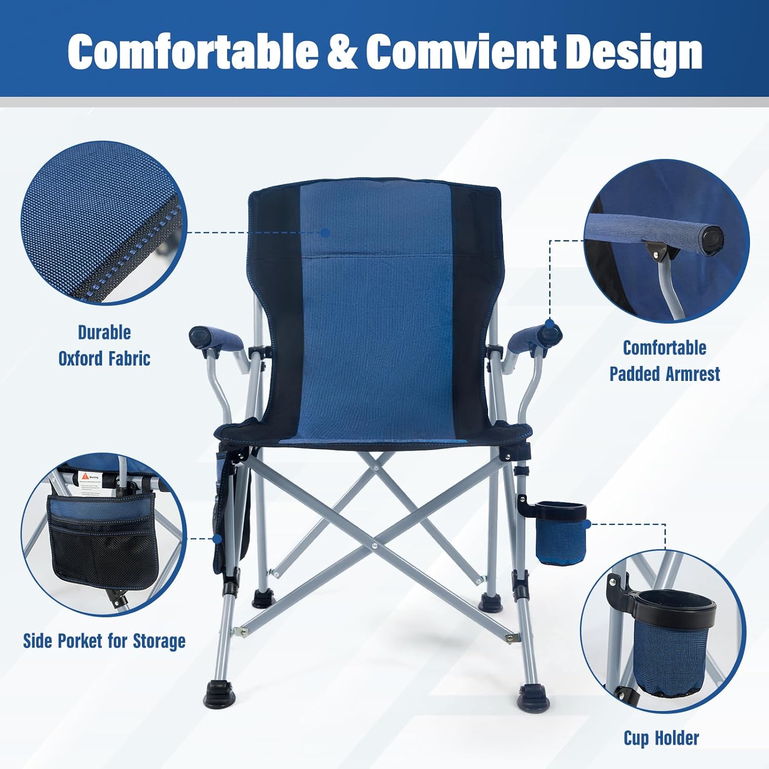 Silla Plegable Portátil para C - Outdoor Camping Folding Chair reseña y precio