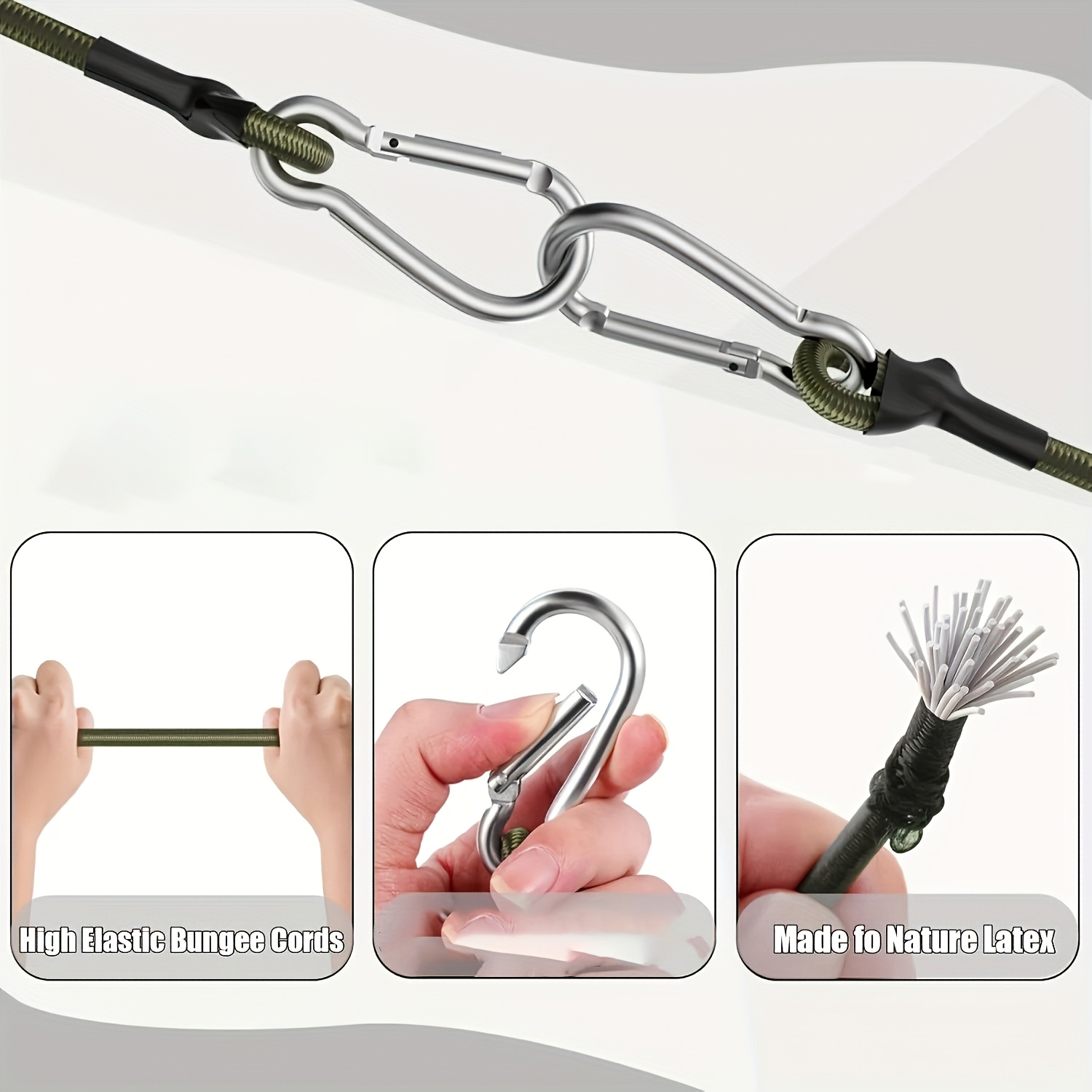 2 piezas de cuerda elástica co - Outdoor Camping Extension Cord reseña y precio