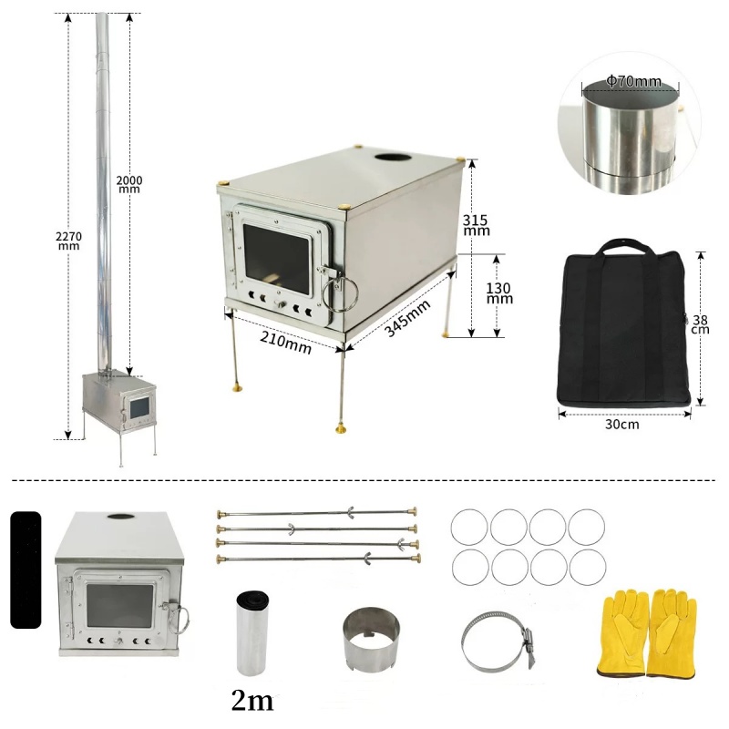 Tienda de campaña plegable, es - Outdoor Camping Wood Burning Stove reseña y precio