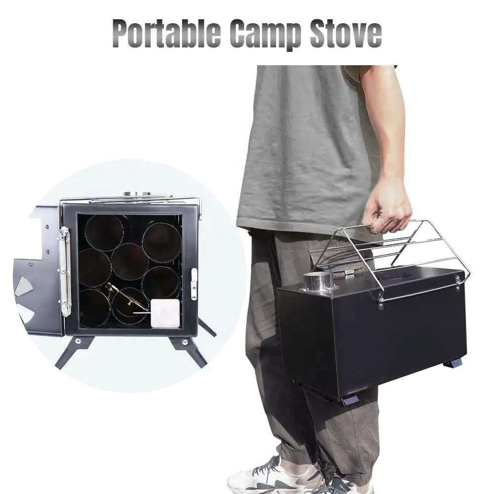 Estufa de Camping portátil par - Outdoor Camping Wood Burning Stove reseña y precio