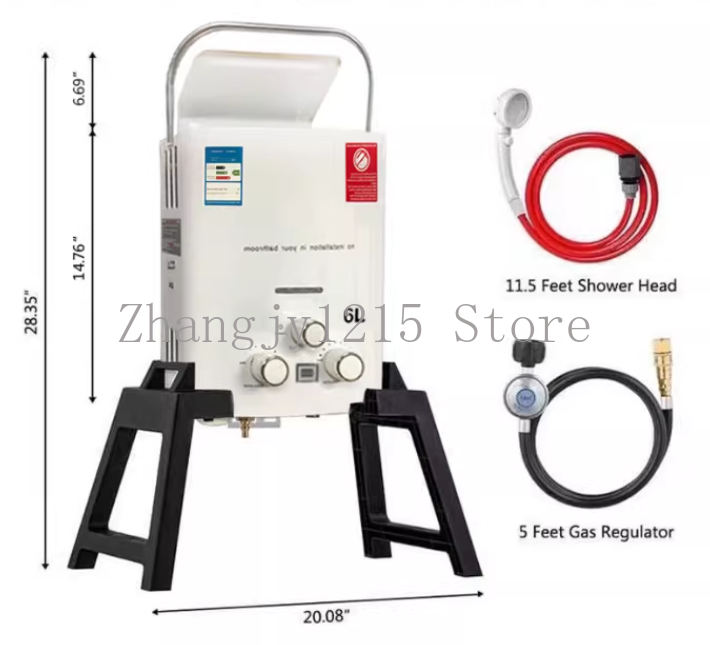 Calentador de agua sin tanque  - Outdoor Camping Hot Water Shower reseña y precio