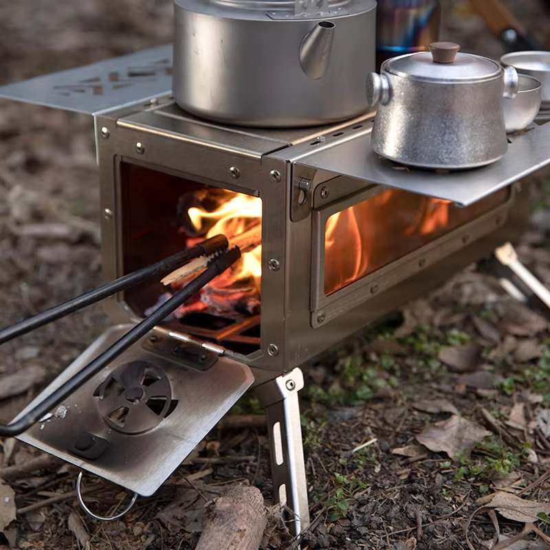 Estufa de Leña Portátil para A - Outdoor Camping Wood Burning Stove reseña y precio