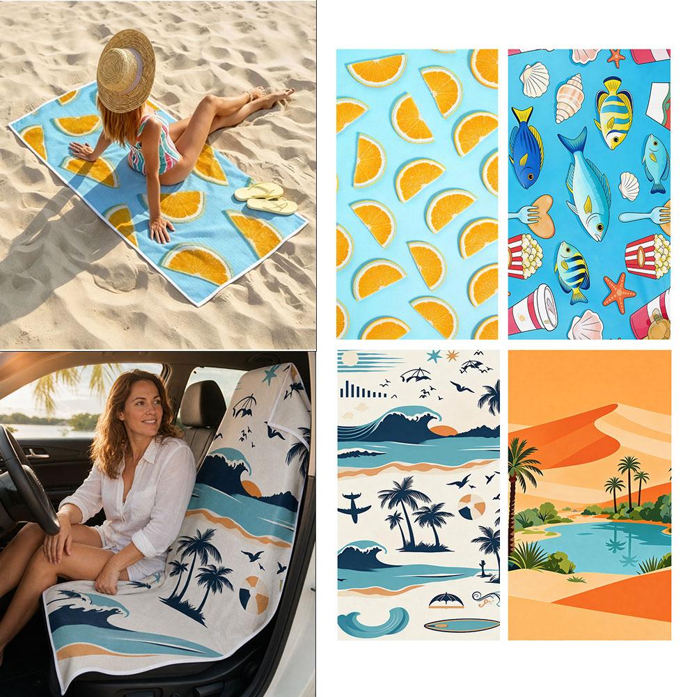 Toalla de playa 2 en 1, funda  - Outdoor Camping Mat reseña y precio