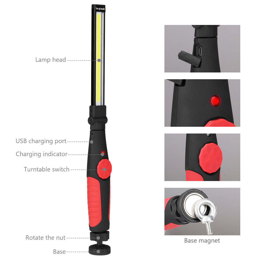 Linterna COB plegable, luz de  - Outdoor Camping Jobs reseña y precio