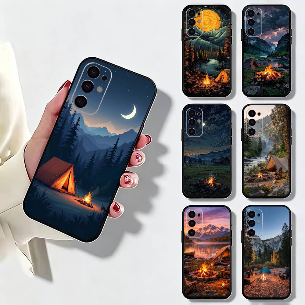 Funda de Silicona Suave Negra  - Outdoor Camping Quotes reseña y precio