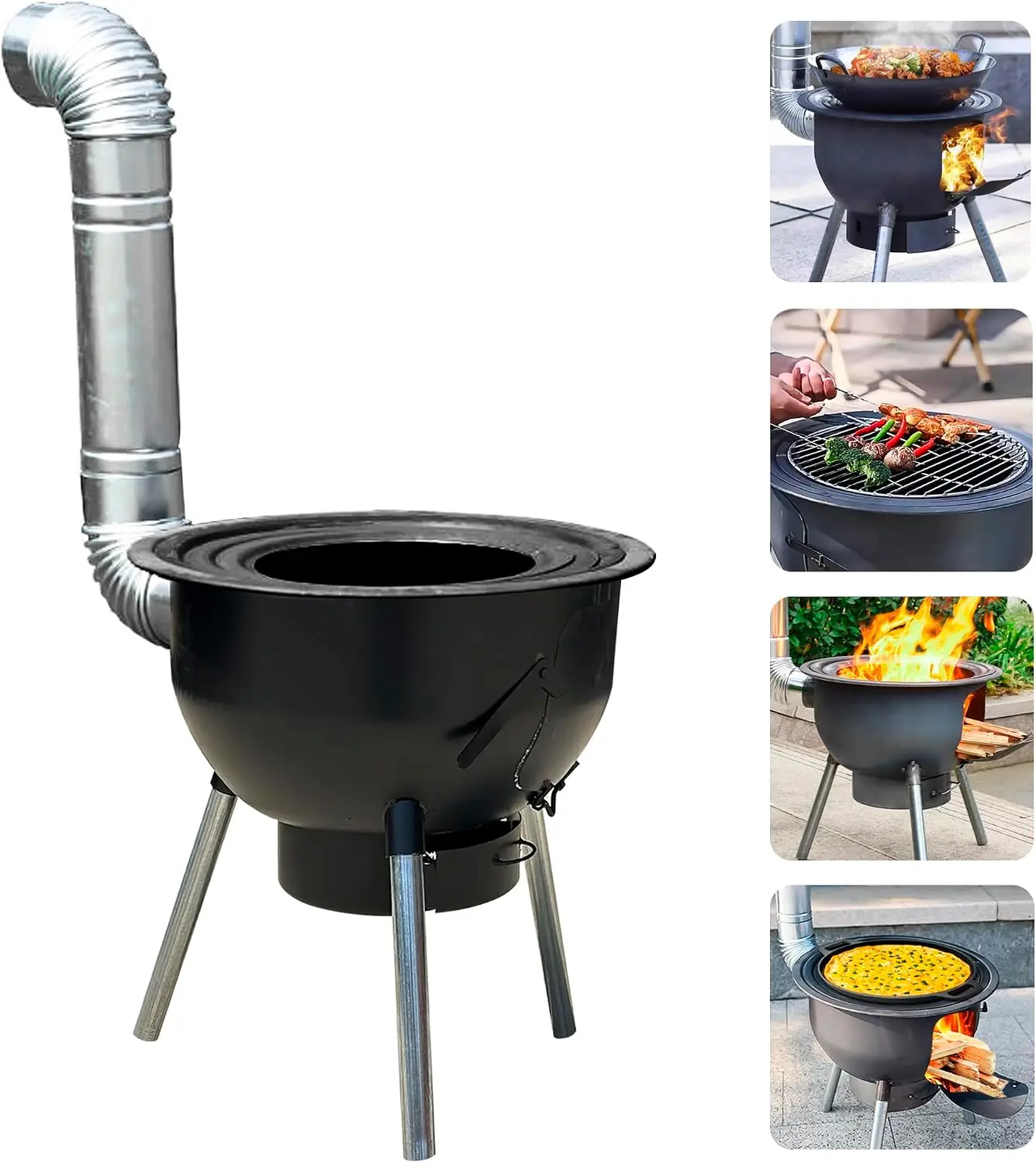 Estufa de leña multifunción co - Outdoor Camping Wood Burning Stove reseña y precio