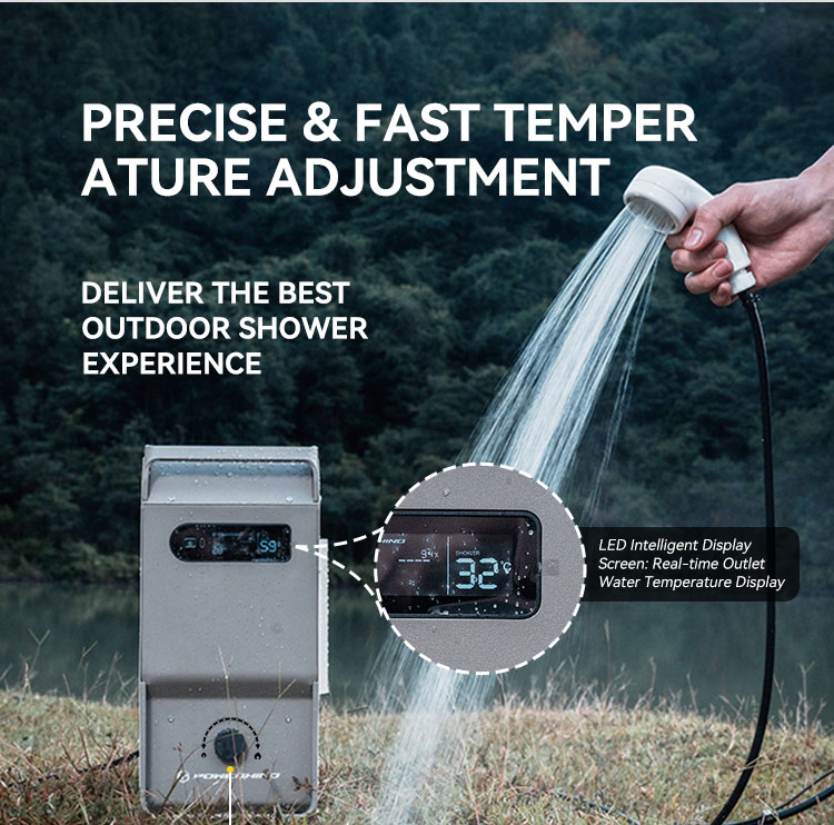 Calentador de agua portátil Po - Outdoor Camping Hot Water Shower reseña y precio