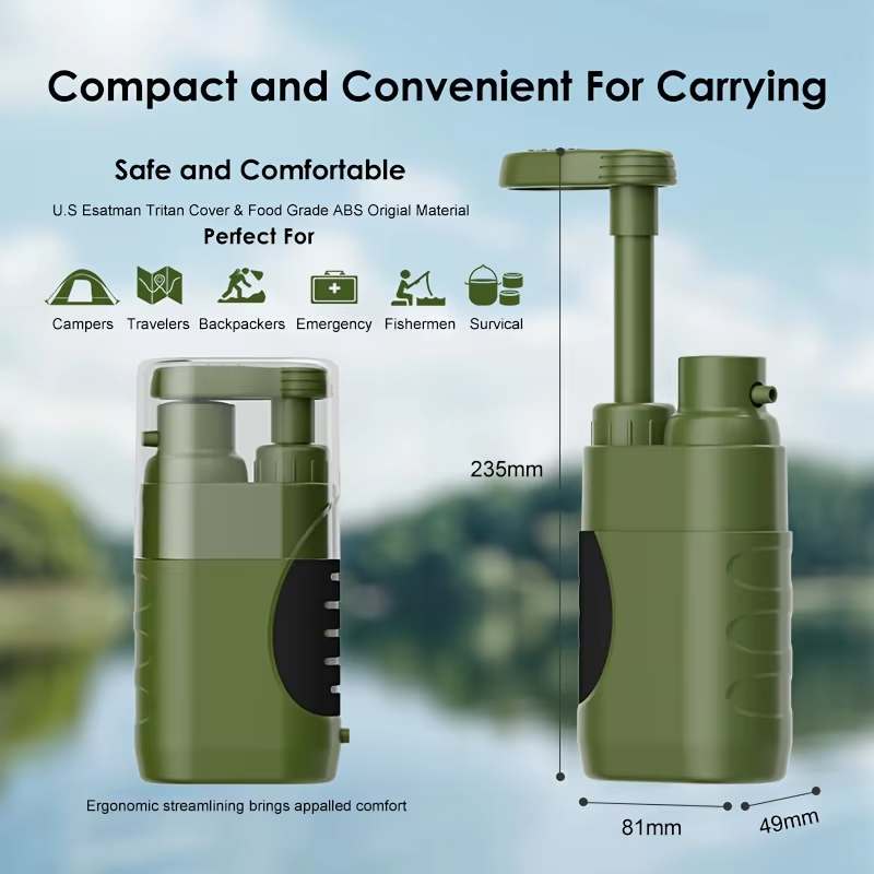 Filtro de agua para exteriores - Portable Water Filter reseña y precio