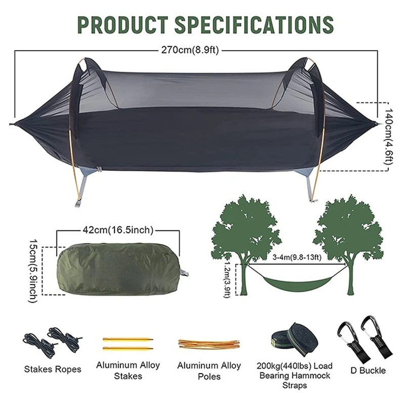 Hamaca con Mosquitero 3 en 1 c - Outdoor Camping Solo reseña y precio