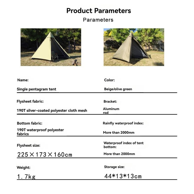 Tienda de campaña piramidal pa - Outdoor Camping Solo reseña y precio