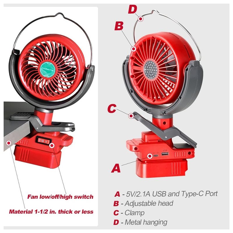¡OFERTA! Ventilador Inalámbric - Outdoor Camping Jobs reseña y precio
