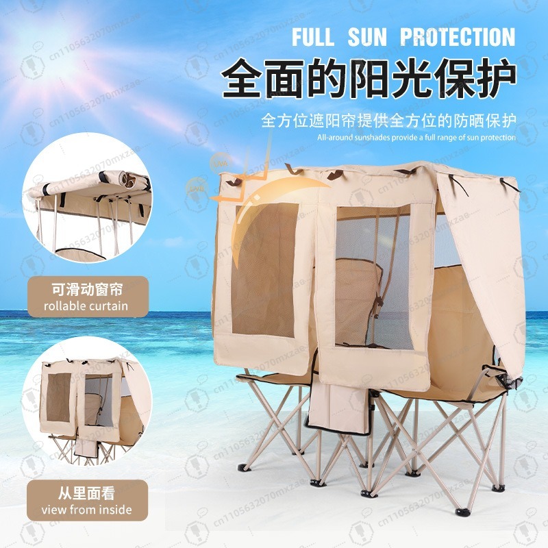 Silla plegable doble para acam - Outdoor Camping Folding Chair reseña y precio