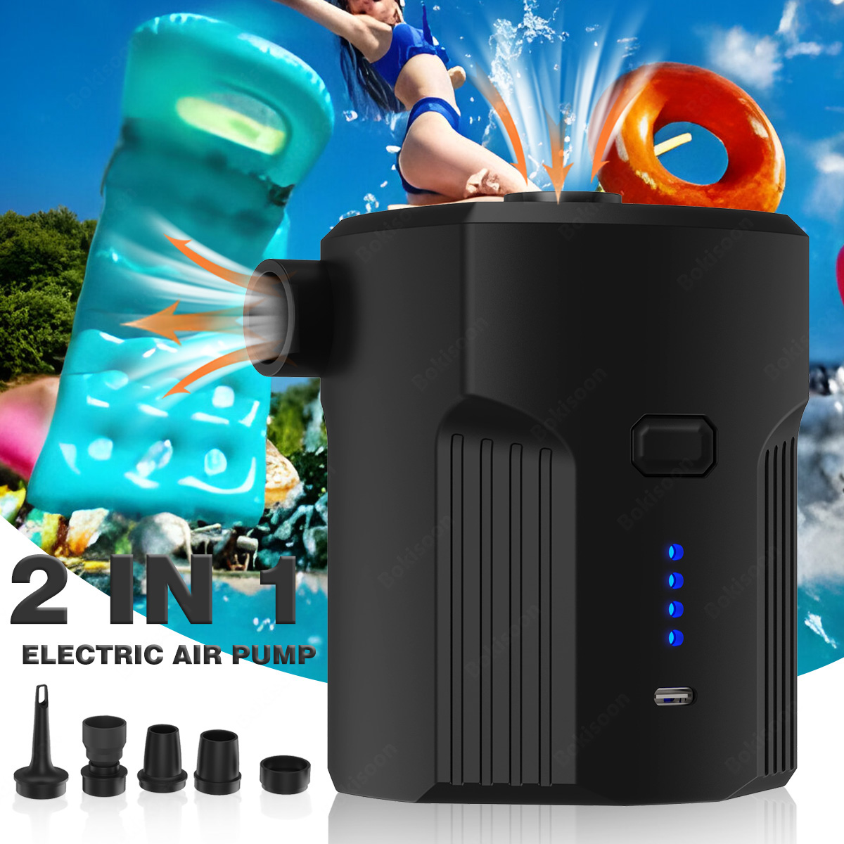 Bomba de aire eléctrica portát - Outdoor Camping Mat reseña y precio