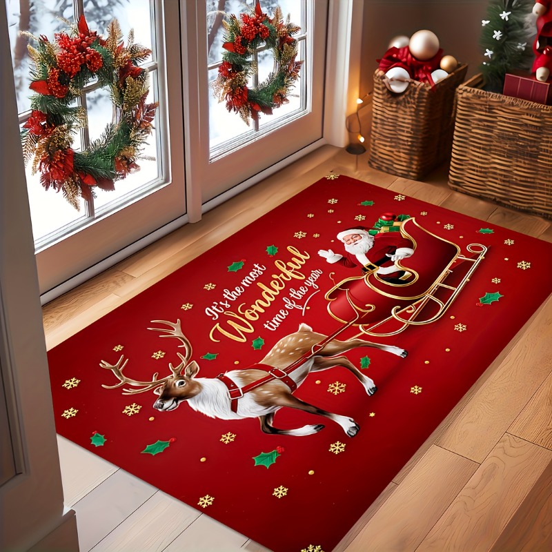 Alfombra roja de franela navid - Outdoor Camping Quotes reseña y precio