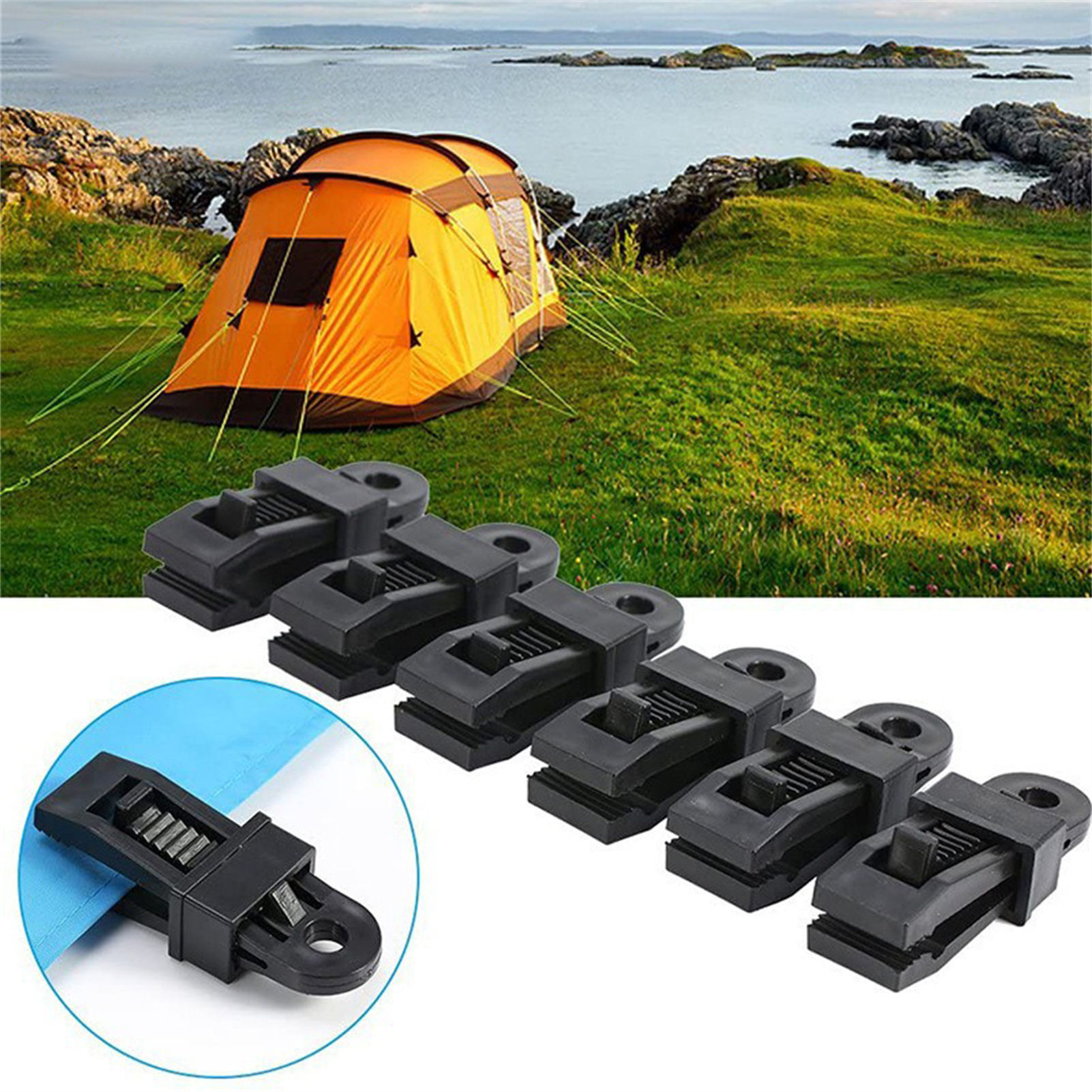 20 clips resistentes para tien - Outdoor Camping Tarp reseña y precio