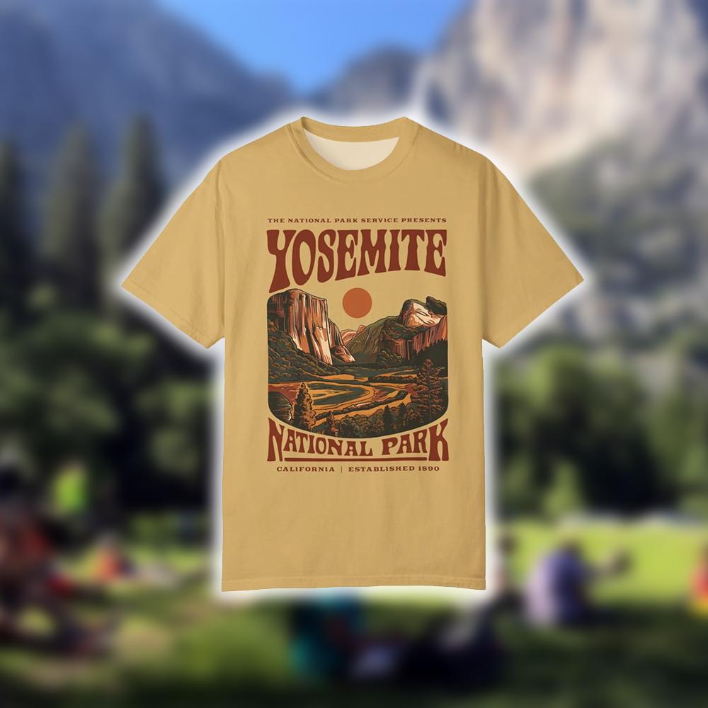 Camiseta con estampado Vintage - Outdoor Camping Yosemite reseña y precio