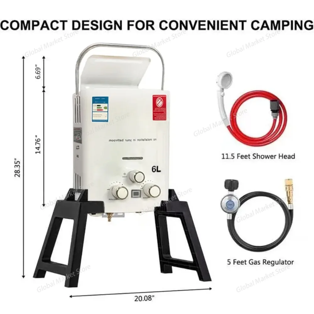 Calentador de Agua Instantáneo - Outdoor Camping Hot Water Shower reseña y precio