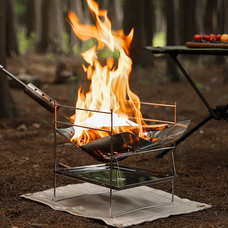 Estufa de leña para acampar, e - Outdoor Camping Wood Burning Stove reseña y precio